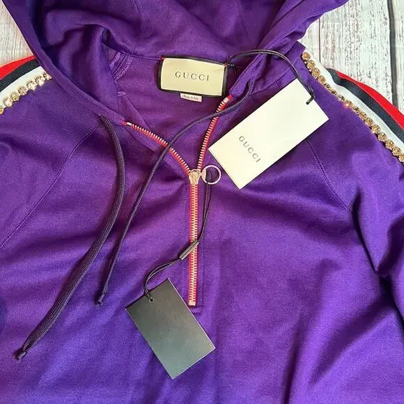 GUCCI Hoodie Style Technical Jersey Dress Medium GUCCI Hoodie Style Technical Jersey Dress Medium